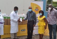 MTN donates PPEs to three hospital in Ashanti