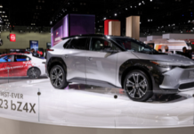 Toyota rolls out its first fully electric car