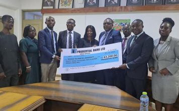 Prudential Bank donates GH¢83,000 to KsTU to facilitate teaching and learning