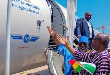 United Nigeria Airlines names aircraft after Jerry John Rawlings