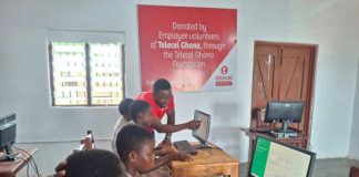 Telecel employees drive digital inclusion with ICT Lab upgrade in Bamboi