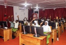 Telecel Ghana employees hand over renovated IT centre to Achiase District